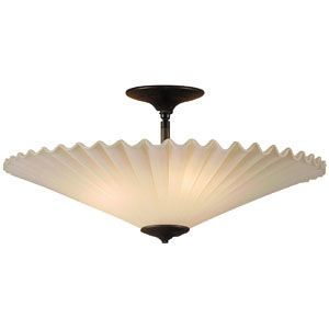Fan Semi-Flushmount by Johnson Art Studio - Starlight Lighting USA and Canada